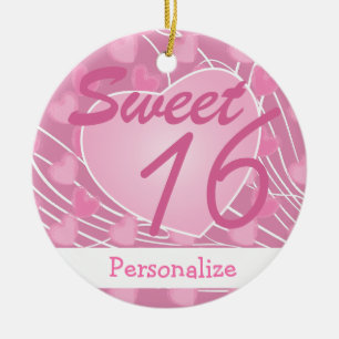 Décoration En Céramique Sweet 16 Heart - Anniversaire