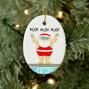 Décoration En Céramique Swimming Keepsake ceramic ornament