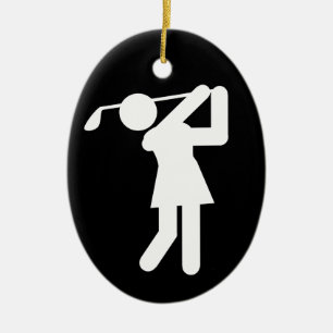 Décoration En Céramique Symbole de golf féminin - Femme