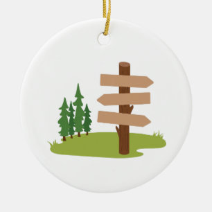 Décoration En Céramique Symbole du sentier forestier