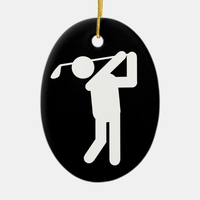 Décoration En Céramique Symbole golfeur Noël (Devant)