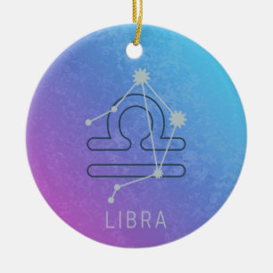 Décoration En Céramique Symbole Libra Zodiac Star Horoscope Constellation
