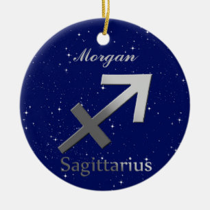Décoration En Céramique Symbole Sagittarius dim avec nom