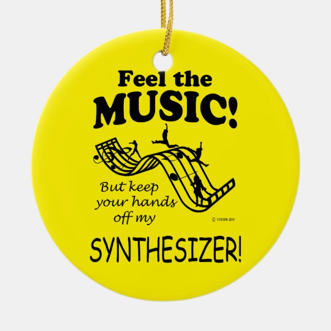Décoration En Céramique Synthétiseur Sentez La Musique (Devant)