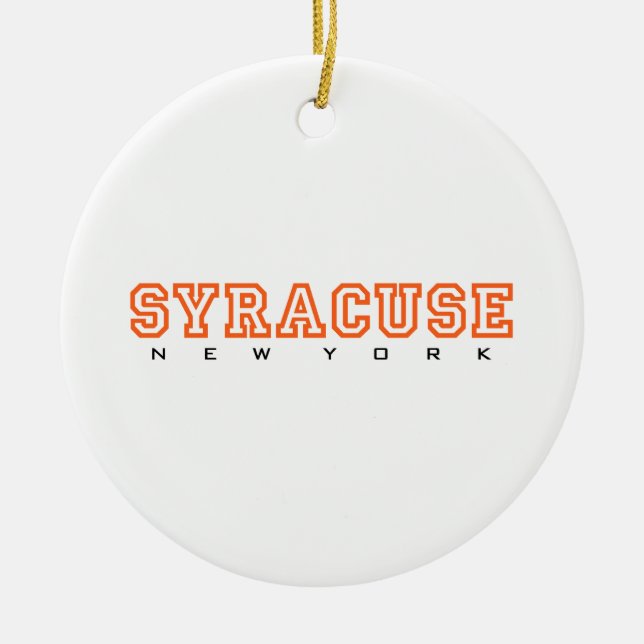 Décoration En Céramique Syracuse, New York - lettres (Devant)