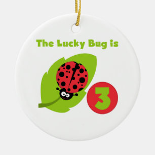 Décoration En Céramique T-shirts et cadeaux 3e anniversaire Lucky Bug