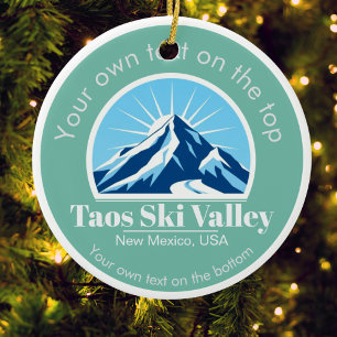 Décoration En Céramique Taos Ski Valley Nouveau-Mexique médaille de la sta