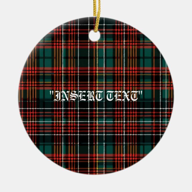 Décoration En Céramique Tartan (Devant)