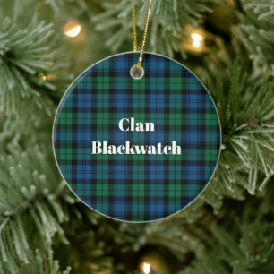 Décoration En Céramique Tartan Ancien du Clan Blackwatch