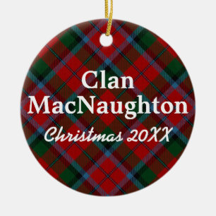Décoration En Céramique Tartan Écossais Clan MacNaughton
