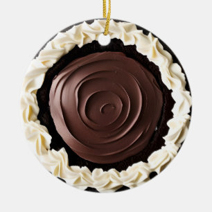 Décoration En Céramique Tarte de Noël à tarte courte   Jeu de nourriture a