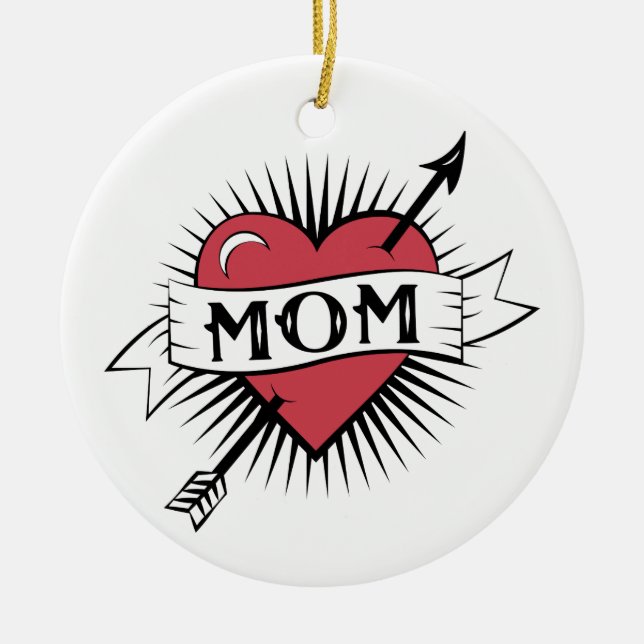 Décoration En Céramique Tatouage de maman (Devant)