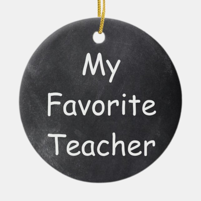Décoration En Céramique Teacher Chalkboard Design Venin Idea (Devant)