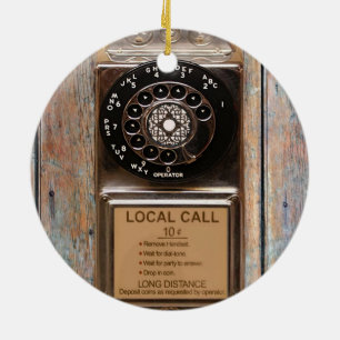 Décoration En Céramique Téléphone antique rotatif payant rude