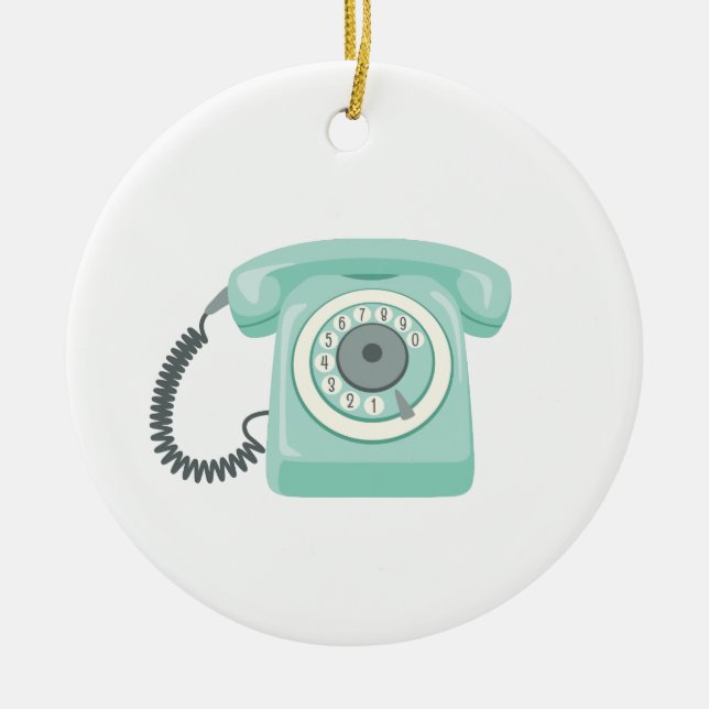Décoration En Céramique Téléphone Rotary (Devant)