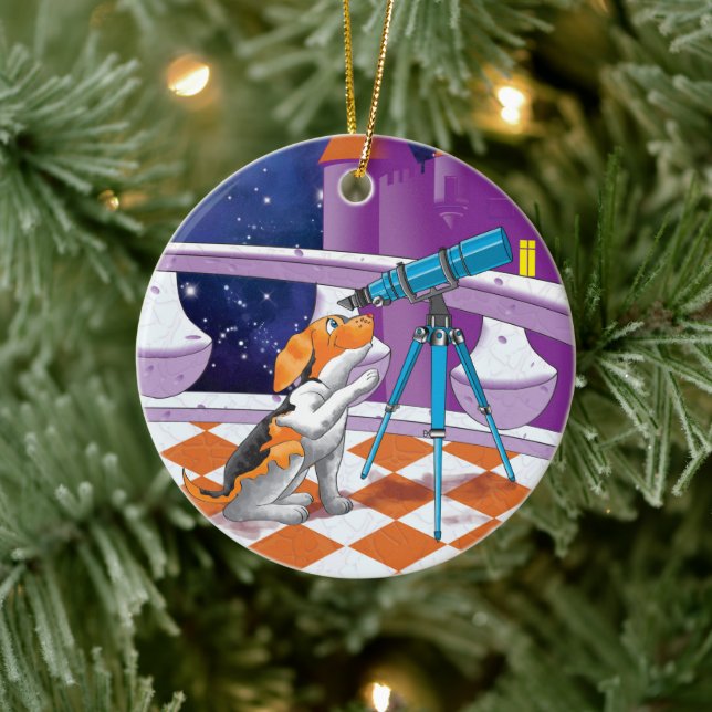 Décoration En Céramique télescope pour chiens (Arbre)