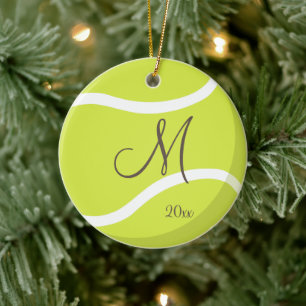 Décoration En Céramique tennis monogrammed pour filles