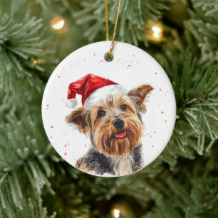 Décoration En Céramique Terrier Australien Soie Noël Personnalisé