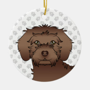 Décoration En Céramique Tête de chien de dessin animé mignonne Mini Golden
