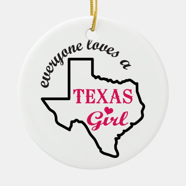 Décoration En Céramique Texas Girl (Devant)