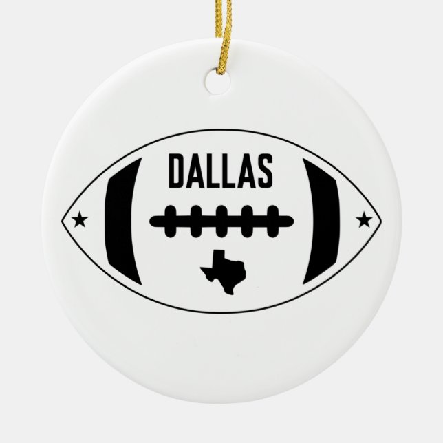 Décoration En Céramique Thème De Football Dallas (Devant)