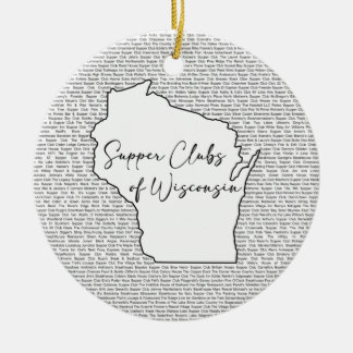 Décoration En Céramique Thème du club de souper du Wisconsin