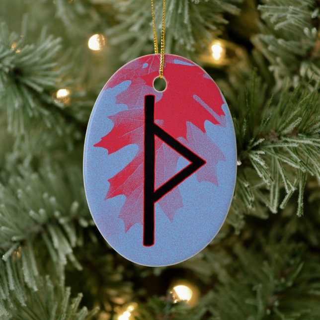 Décoration En Céramique Thurisaz Viking Rune Ornament - Défense ! (Arbre)