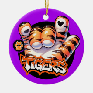 Décoration En Céramique Tiger Paw ASL REGARDEZ-VOUS !
