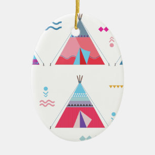 Décoration En Céramique tipi rose