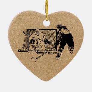 Décoration En Céramique Tiré sur l'hockey net (femelle)