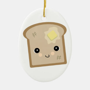 Décoration En Céramique toast kawaii mignon
