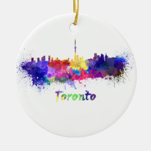 Décoration En Céramique Toronto skyline in watercolor
