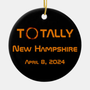 Décoration En Céramique Totalement New Hampshire 2024 Solar Eclipse