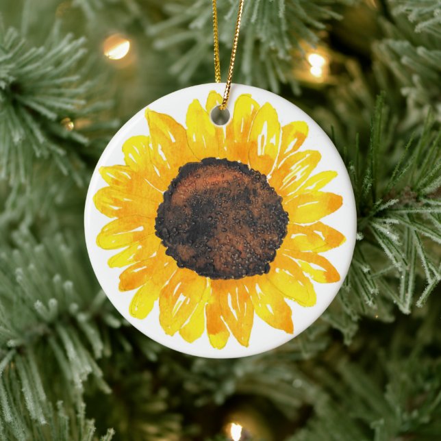 Décoration En Céramique Tournesol aquarelle (Arbre)