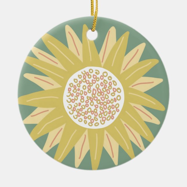 Décoration En Céramique Tournesol géant (Devant)