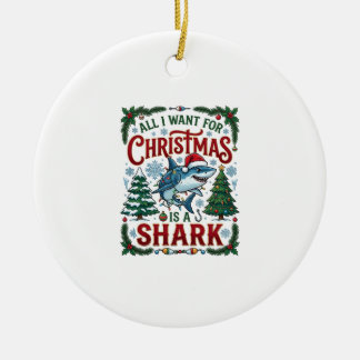 Décoration En Céramique Tous veulent des arbres de Noël Shark