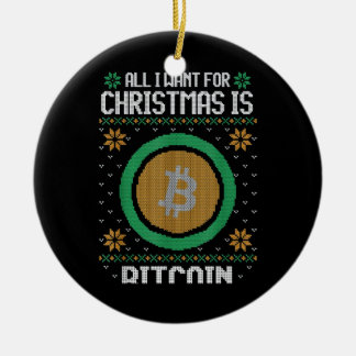 Décoration En Céramique Tout Ce Que Je Veux Pour Noël Est Bitcoin BTC