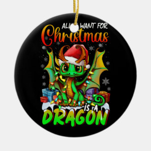 Décoration En Céramique Tout ce que vous voulez pour Noël est A Dragons Sa