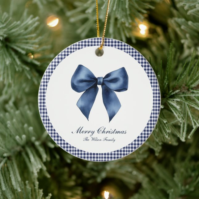 Décoration En Céramique Traditional Blue Knot Christmas  (Arbre)