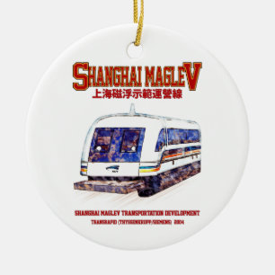 Décoration En Céramique Train Transrapide Shanghai Maglev SMT