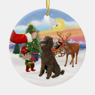 Décoration En Céramique Traiter pour un caniche standard au chocolat