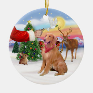 Décoration En Céramique Traiter pour un Golden Retriever