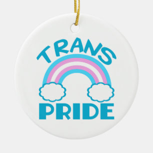 Décoration En Céramique Transgenre Pride Trans Rainbow Noël