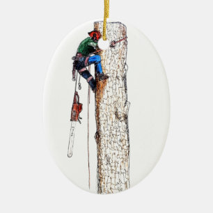 Décoration En Céramique Tree Surgeon Arborist