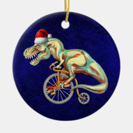 Décoration En Céramique TRex À Vélo