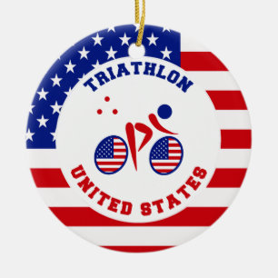Décoration En Céramique Triathlon Etats-Unis