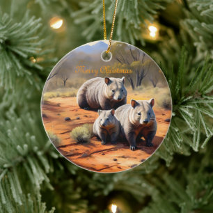 Décoration En Céramique Trio Extérieur : Wombat Wanderers,