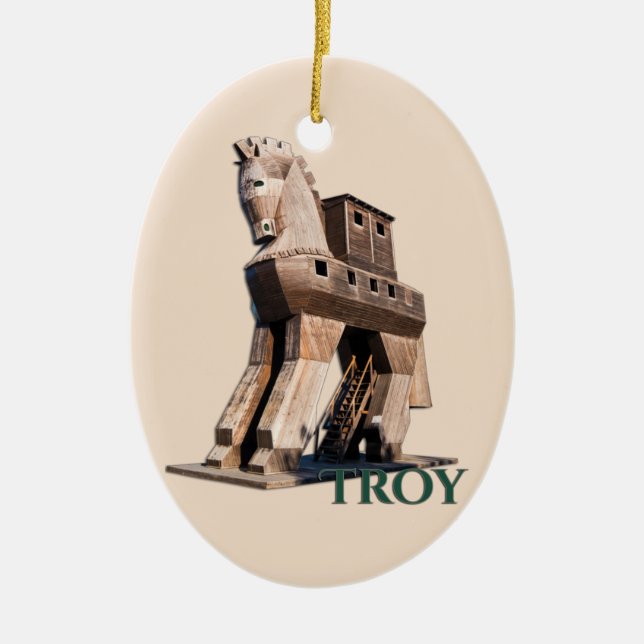 Décoration En Céramique Troie : Cheval de Troie (Devant)