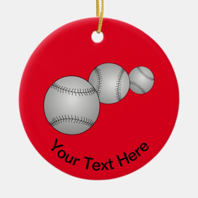 Décoration En Céramique Trois Baseballs (Devant)