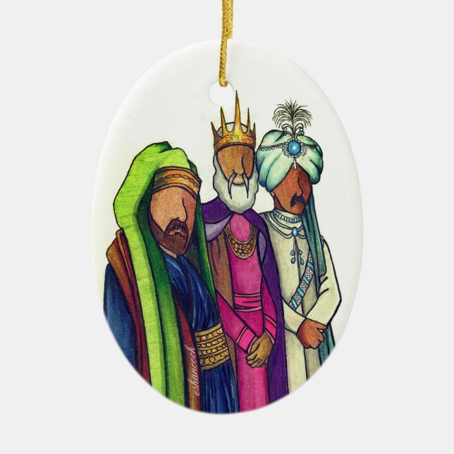 Décoration En Céramique Trois Wisemen (Devant)